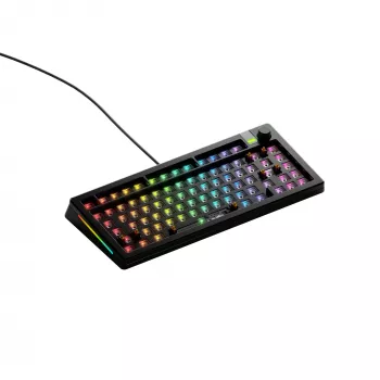 Mehāniskā tastatūra GLORIOUS GMMK 3 PRO 75% Barebones vadu USB, RGB, melna, 2 m kabelis