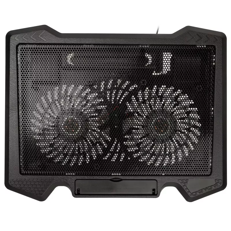 Klēpjdatora dzesēšanas paliktnis Kolink KL-N200 līdz 39,6 cm (15,6 collu) klēpjdatoriem, 2 ventilatori 140 mm, USB barošana, melns