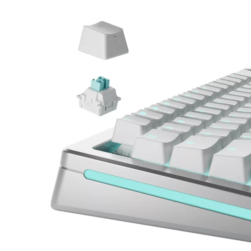 GLORIOUS Lynx HE tastatūras slēdži — 36 gabalu polikarbonāta ciāna caurspīdīgs komplekts, saderīgi ar GMMK 3 HE