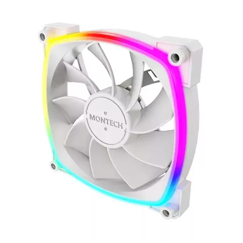 Fan Montech RX120 PWM 12 cm 800-1600 RPM 27 dB balta