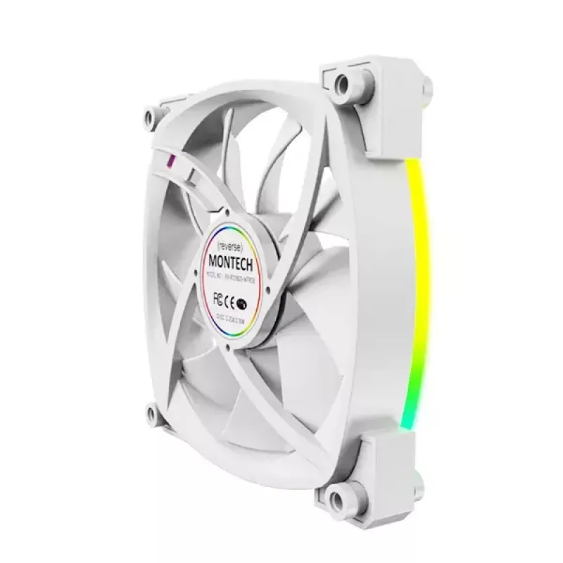 Fan Montech RX120 PWM 12 cm 800-1600 RPM 27 dB balta