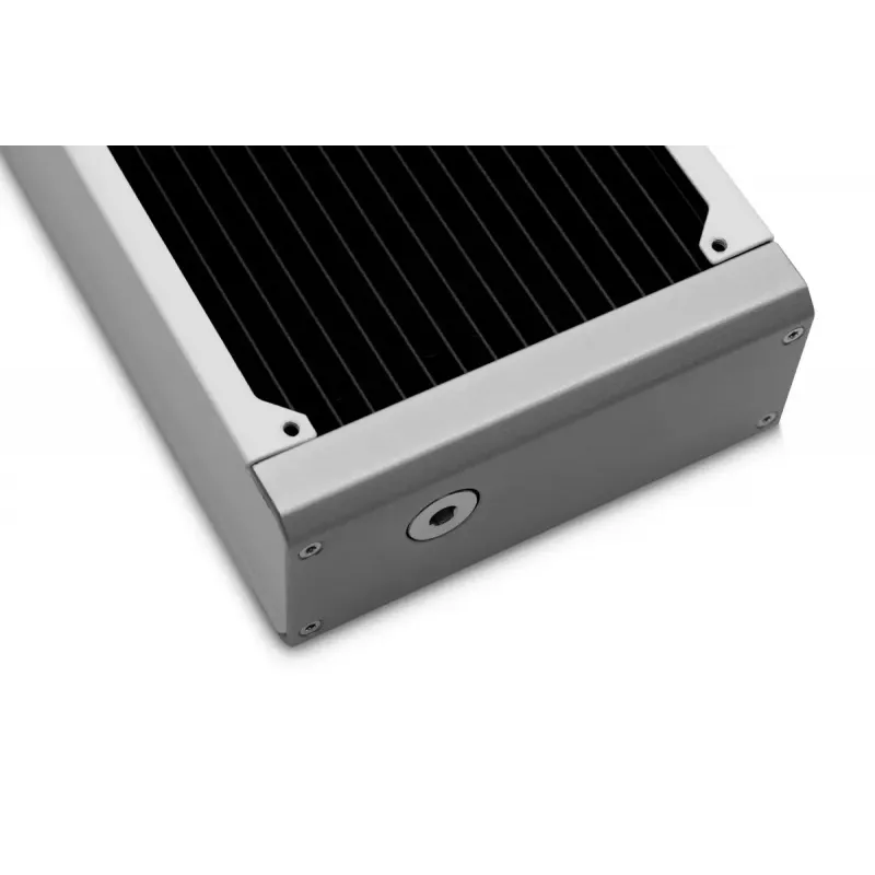 Radiators EKWB modelis — misiņš/varš/nerūsējošais tērauds balta 130×285×58 mm
