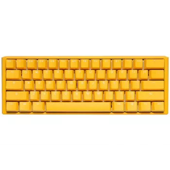 Ducky One 3 dzeltena Mini tastatūra spēlēm, USB, vācu, mehāniska, RGB