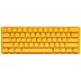 Ducky One 3 dzeltena Mini tastatūra spēlēm, USB, vācu, mehāniska, RGB