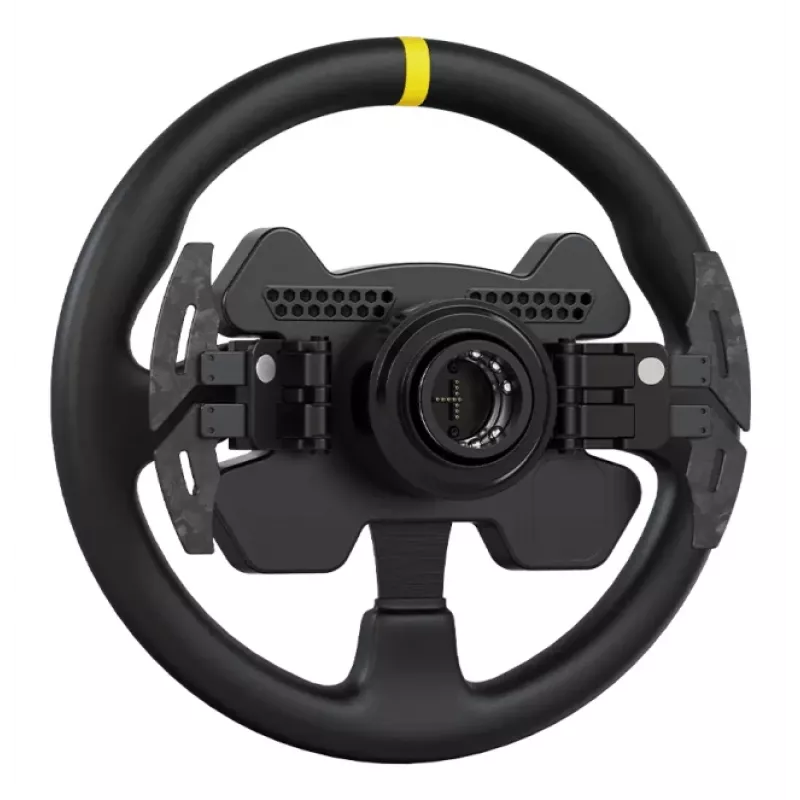 Moza Racing RS V2 stūre, Stūre, PC, Daudzkrāsu, Vadu un bezvadu, Melna, Oglekļa šķiedra, Āda