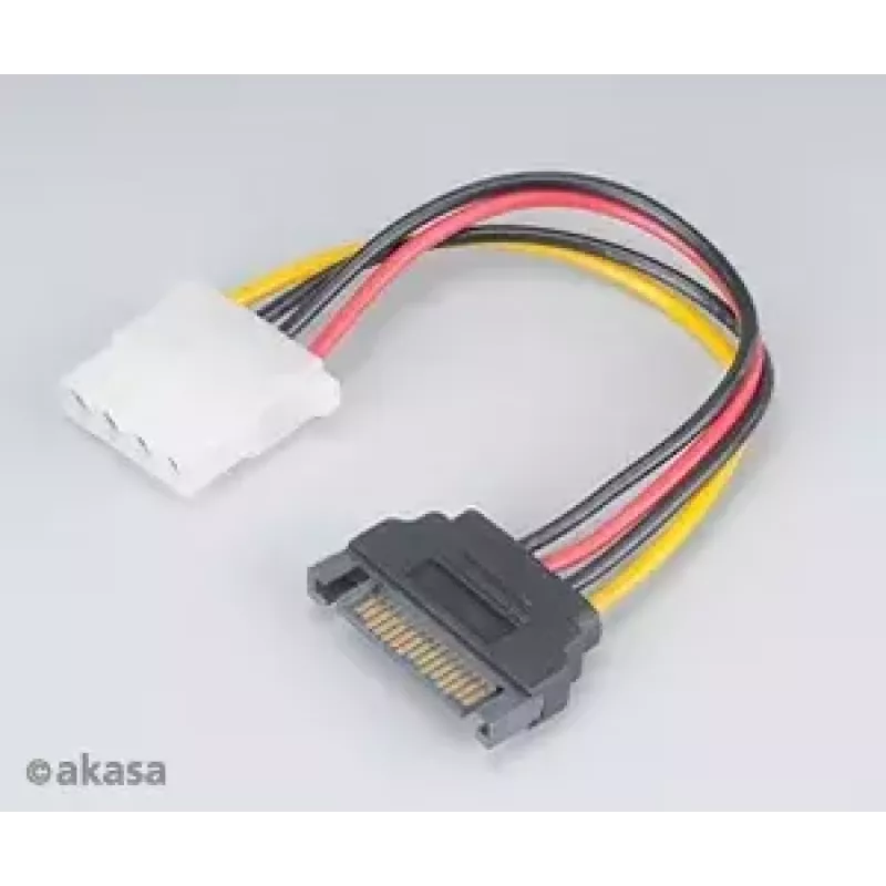 Akasa SATA uz 4‑kontaktu Molex adapteris AK‑CBPW03‑KT02 15 cm kabelis, komplektā 2 gab.