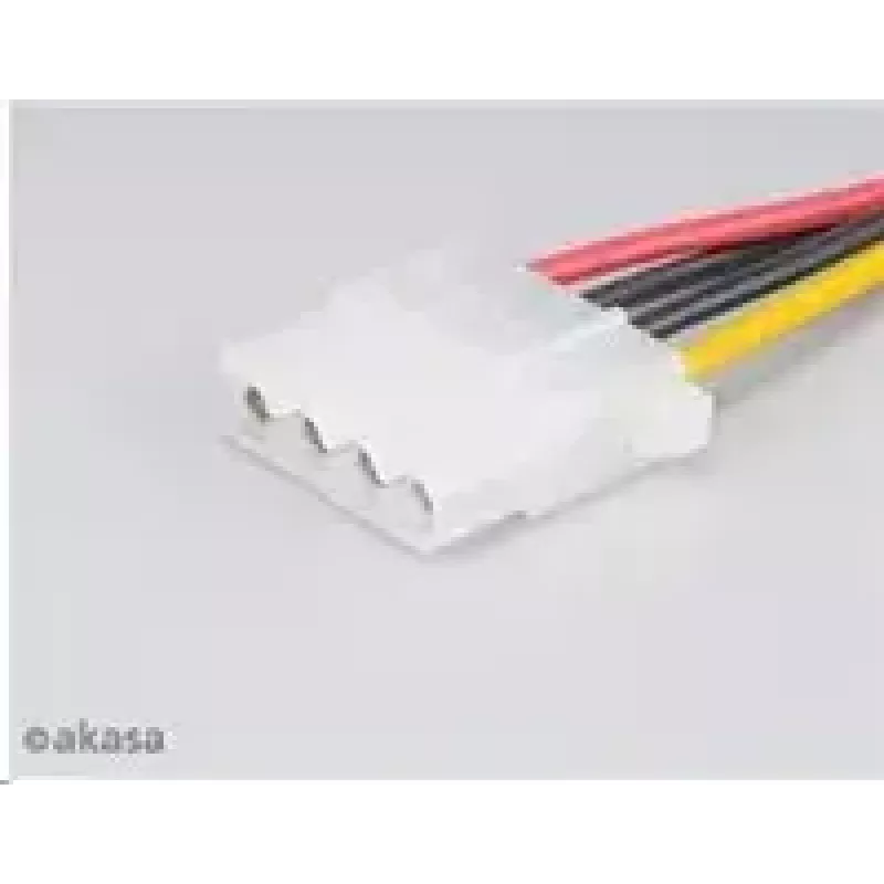 Akasa SATA uz 4‑kontaktu Molex adapteris AK‑CBPW03‑KT02 15 cm kabelis, komplektā 2 gab.