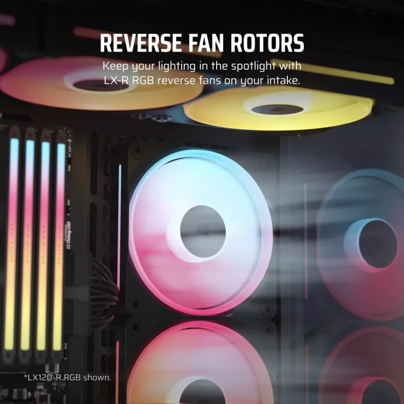 Ventilators Corsair iCUE LINK LX140-R RGB 14 cm Melns 2000 RPM 3.55 mmH2O