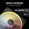 Ventilators Corsair iCUE LINK LX140-R RGB 14 cm Melns 2000 RPM 3.55 mmH2O