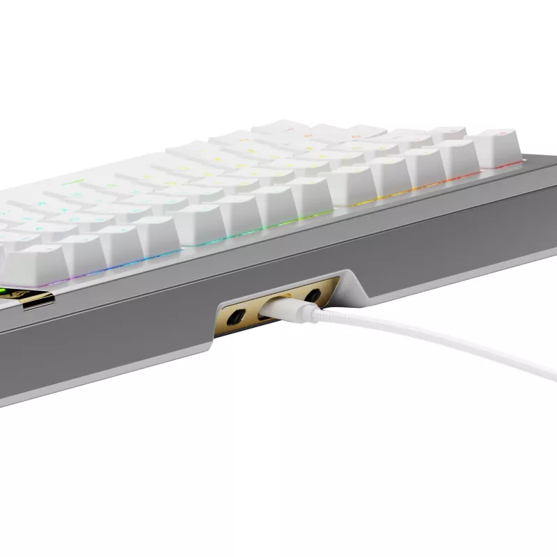 Mehāniskā spēļu tastatūra GLORIOUS GMMK 3 PRO HE 75% salikta vadu USB QWERTY sudraba