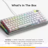 Mehāniskā spēļu tastatūra GLORIOUS GMMK 3 PRO HE 75% salikta vadu USB QWERTY sudraba