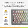 Mehāniskā spēļu tastatūra GLORIOUS GMMK 3 PRO HE 75% salikta vadu USB QWERTY sudraba
