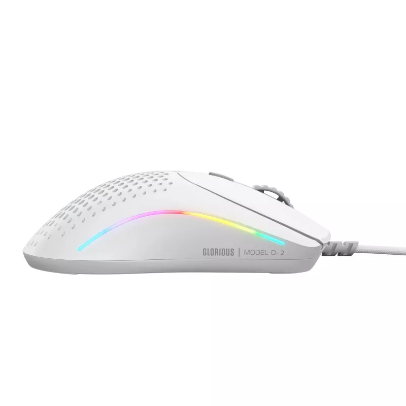 Glorious Gaming Glorious Model O 2 Mini - Matēti balta, Labās rokas, Optiskā, USB Type-A, 26000 DPI, Balta
