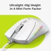 Glorious Gaming Glorious Model O 2 Mini - Matēti balta, Labās rokas, Optiskā, USB Type-A, 26000 DPI, Balta