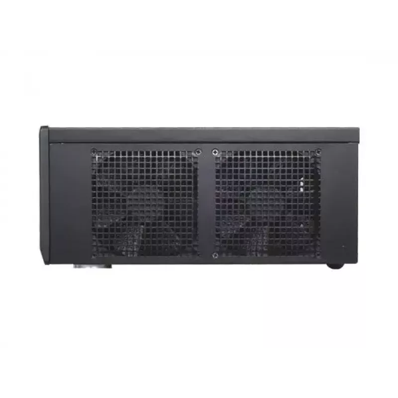 PC case SILVERSTONE Grandia GD05 HTPC Melns — Mini‑ITX/DTX/Micro‑ATX, 2×3.5 collu + 2×2.5 collu, 1×5.25 collu, 3×120 mm sānu ventilatori, USB 3.0