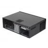 PC case SILVERSTONE Grandia GD05 HTPC Melns — Mini‑ITX/DTX/Micro‑ATX, 2×3.5 collu + 2×2.5 collu, 1×5.25 collu, 3×120 mm sānu ventilatori, USB 3.0