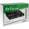InLine 2x1 HDMI KVM slēdzis, 2x1, HDMI 4K2K, USB 2.0 centrmezgls, ar audio
