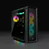 CORSAIR Mid-Tower ATX datora korpuss - iCUE 5000T - RGB rūdītais stikls - melns