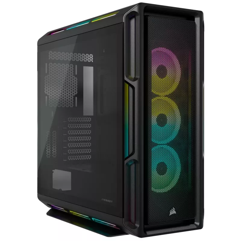 CORSAIR Mid-Tower ATX datora korpuss - iCUE 5000T - RGB rūdītais stikls - melns