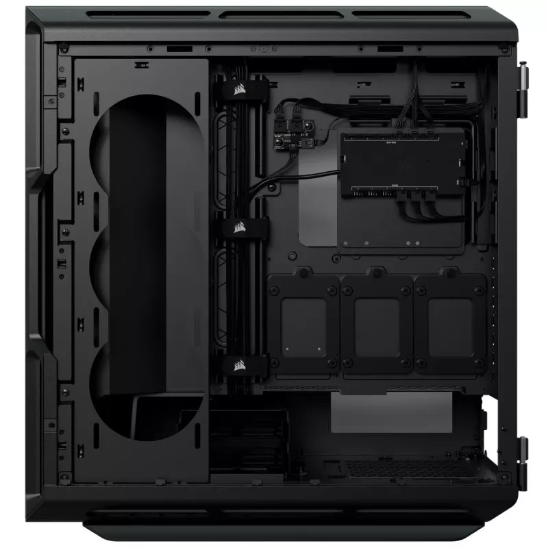 CORSAIR Mid-Tower ATX datora korpuss - iCUE 5000T - RGB rūdītais stikls - melns