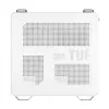 ASUS TUF GAMING GT502 Horizon TG ARGB balta — Midi tornis, ATX, rūdītais stikls, 4×3,5 collu nodalījumi, maks. GPU 400 mm