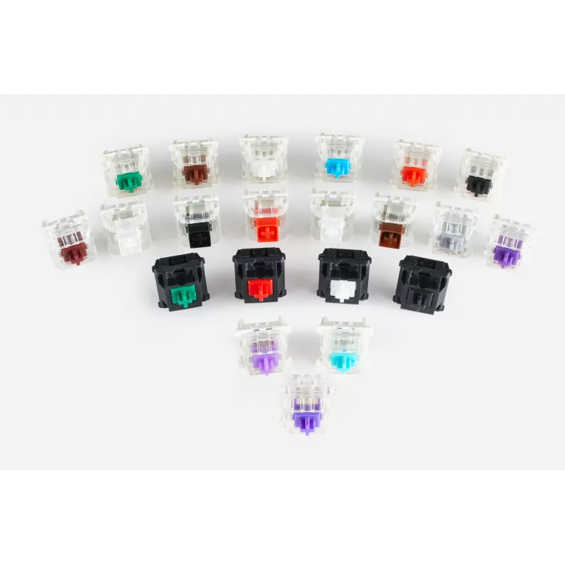 Glorious Gaming Gateron Melns Switches - Linear Silent, melns, 120 gab., Gateron, Glorious PC Gaming Race GMMK, Ķīna