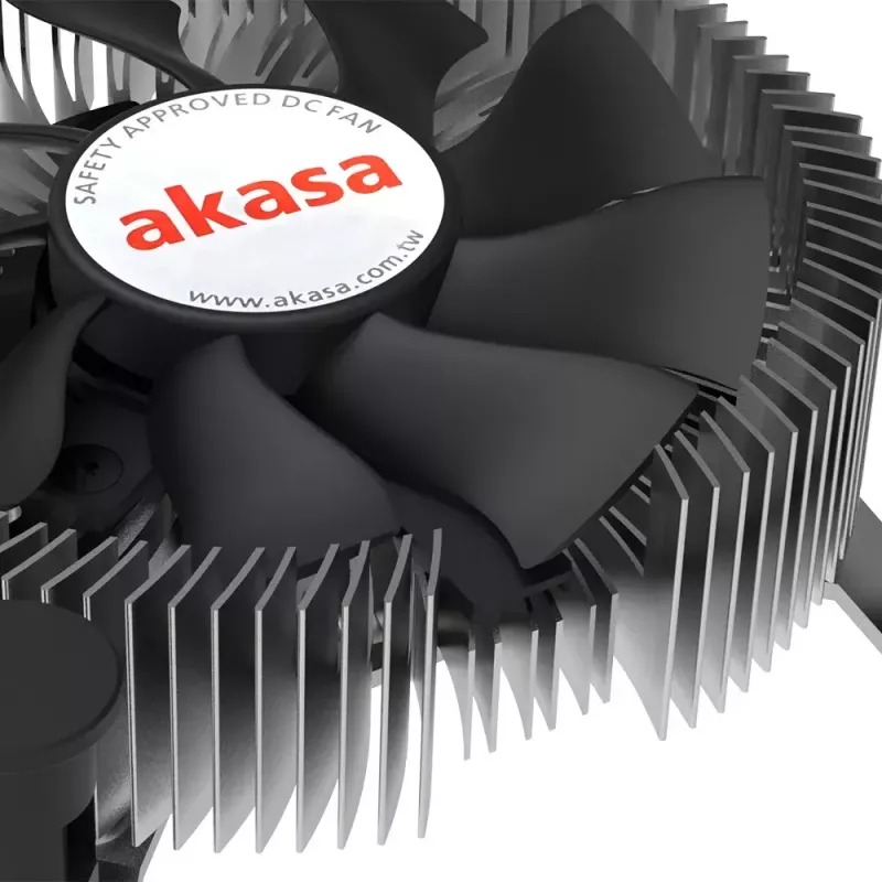 Hibrīda dzesētājs Akasa Intel LGA1700 Alumīnijs Melns 3.76 mmH2O Lodīšu gultnis