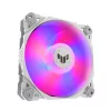 Gaisa dzesētājs ASUS TUF GAMING TF120 ARGB balta EDITION — 3×120 mm ventilatori, 1900 RPM, 29 dB, tālvadības pults