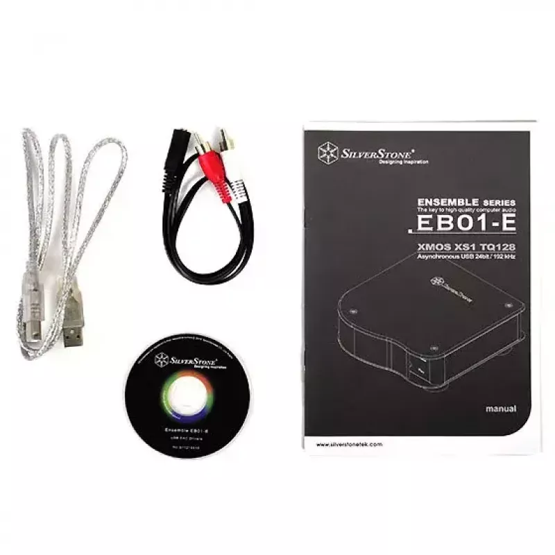 Audio saskarne Silverstone EB01-E Silver