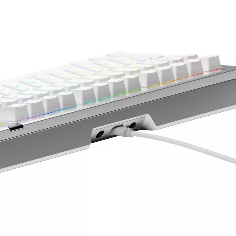 Mehāniskā spēļu tastatūra GLORIOUS GMMK 3 PRO 75% vadu USB QWERTY RGB sudraba (ASV)