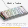 Mehāniskā spēļu tastatūra GLORIOUS GMMK 3 PRO 75% vadu USB QWERTY RGB sudraba (ASV)