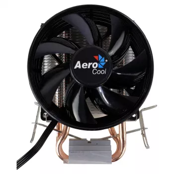 AEROCOOL VERKHO2 CPU dzesētājs ar 90 mm ventilatoru, hidraulisko gultni, 800–2000 RPM, 110 W TDP, vairāku ligzdu atbalsts (atvērts iepakojums)
