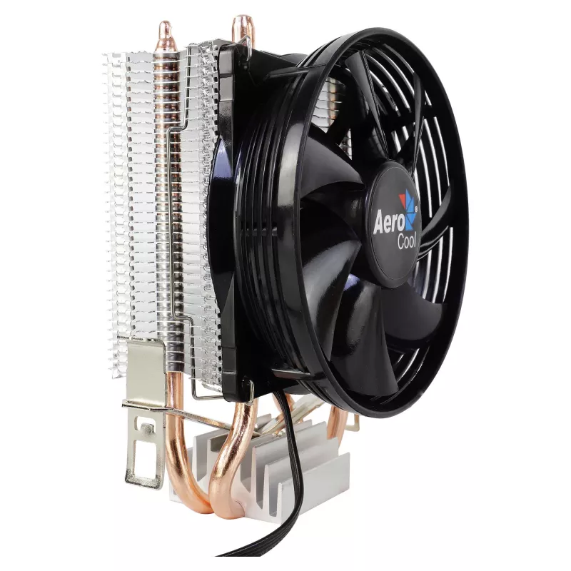 AEROCOOL VERKHO2 CPU dzesētājs ar 90 mm ventilatoru, hidraulisko gultni, 800–2000 RPM, 110 W TDP, vairāku ligzdu atbalsts (atvērts iepakojums)