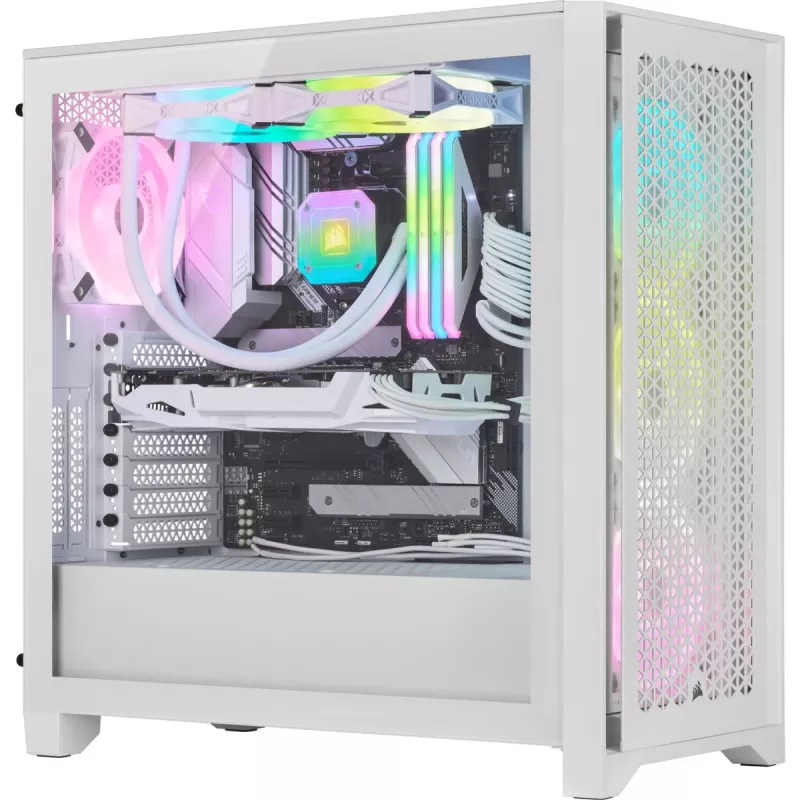 CORSAIR Midi Tower Case - Icue 4000d RGB balta