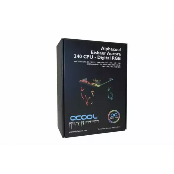 Šķidruma dzesētājs Alphacool Eisbaer Aurora 240 CPU procesoram melns