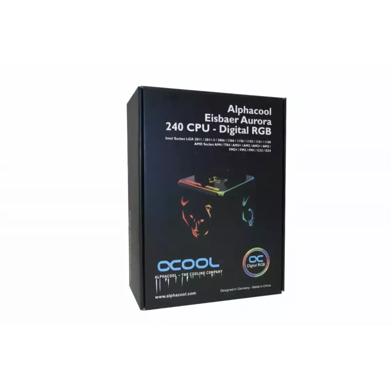 Šķidruma dzesētājs Alphacool Eisbaer Aurora 240 CPU procesoram melns