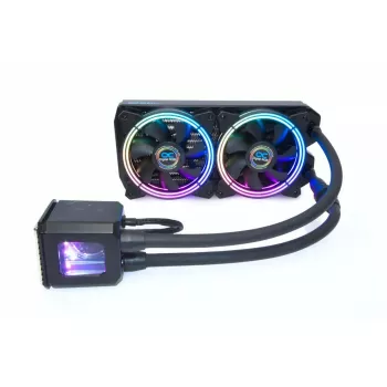 Šķidruma dzesētājs Alphacool Eisbaer Aurora 240 CPU procesoram melns