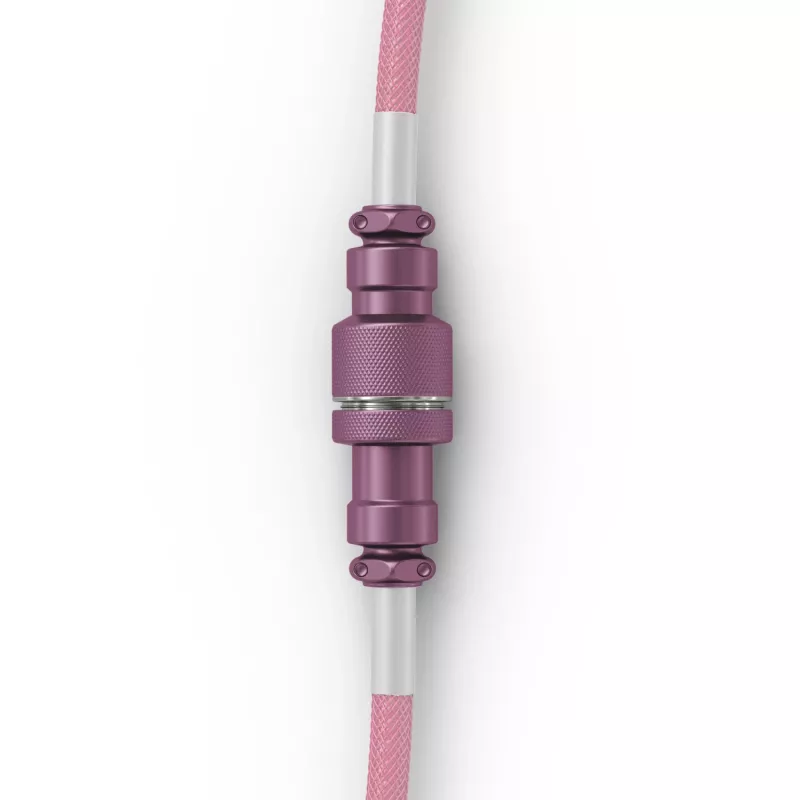 Satīta USB kabeļa GLORIOUS GMMK Pixel Pink 1.5m – noņemams satīts kabelis tastatūrām