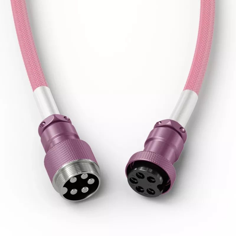 Satīta USB kabeļa GLORIOUS GMMK Pixel Pink 1.5m – noņemams satīts kabelis tastatūrām