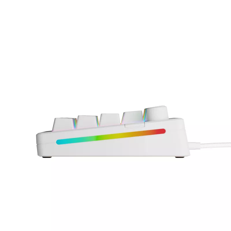 Mehāniskā spēļu tastatūra GLORIOUS GMMK 3 65% balta — vadu USB, RGB, QWERTY (US)