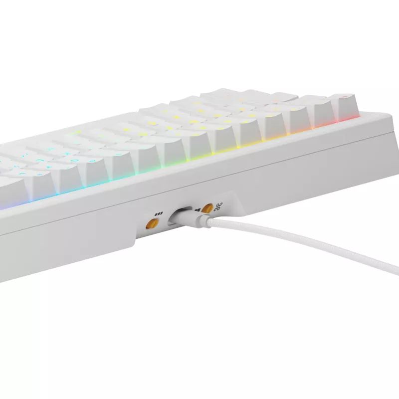 Mehāniskā spēļu tastatūra GLORIOUS GMMK 3 65% balta — vadu USB, RGB, QWERTY (US)
