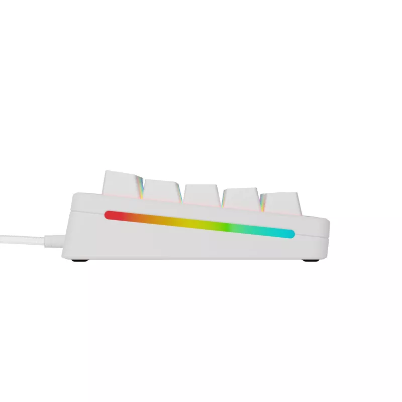 Mehāniskā spēļu tastatūra GLORIOUS GMMK 3 65% balta — vadu USB, RGB, QWERTY (US)