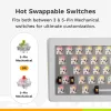 Mehāniskā spēļu tastatūra GLORIOUS GMMK 3 65% balta — vadu USB, RGB, QWERTY (US)