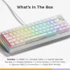 Mehāniskā spēļu tastatūra GLORIOUS GMMK 3 65% balta — vadu USB, RGB, QWERTY (US)