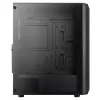 Aerocool BEAMBKV2 Gaming ATX korpuss 4 ventilatori 12cm FRGB melns, PC, melns, ATX, micro ATX, Mini-ITX, spēlēm, zila, zaļa, sarkana, priekšā, sānos