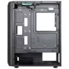 Aerocool BEAMBKV2 Gaming ATX korpuss 4 ventilatori 12cm FRGB melns, PC, melns, ATX, micro ATX, Mini-ITX, spēlēm, zila, zaļa, sarkana, priekšā, sānos