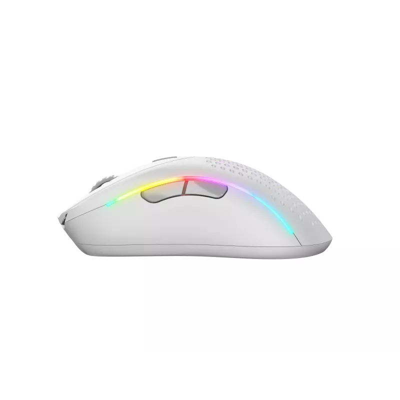 Glorious Gaming Glorious Model D 2 Wireless — matēta balta, labās rokas, RF bezvadu, 19000 DPI, balta