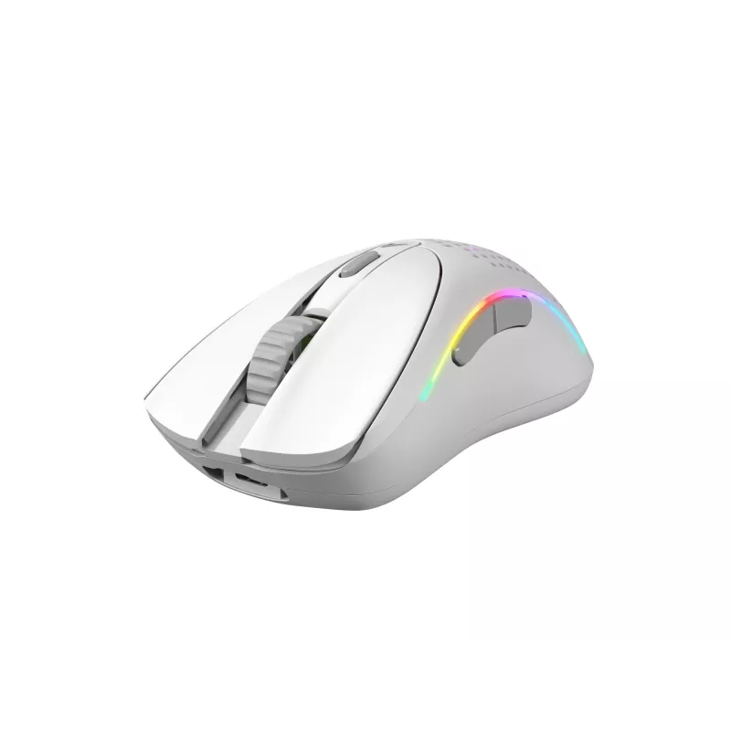 Glorious Gaming Glorious Model D 2 Wireless — matēta balta, labās rokas, RF bezvadu, 19000 DPI, balta