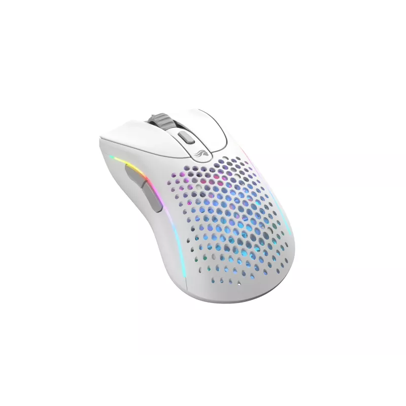 Glorious Gaming Glorious Model D 2 Wireless — matēta balta, labās rokas, RF bezvadu, 19000 DPI, balta