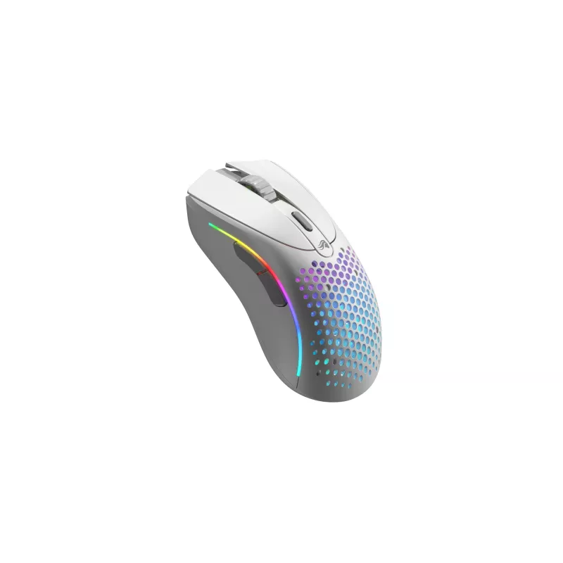 Glorious Gaming Glorious Model D 2 Wireless — matēta balta, labās rokas, RF bezvadu, 19000 DPI, balta